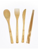 Bamboo cutlery set