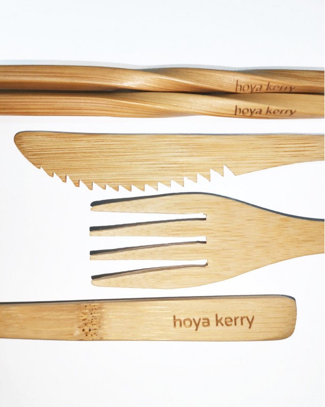 Bamboo cutlery set