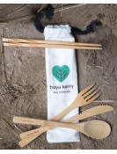 Bamboo cutlery set