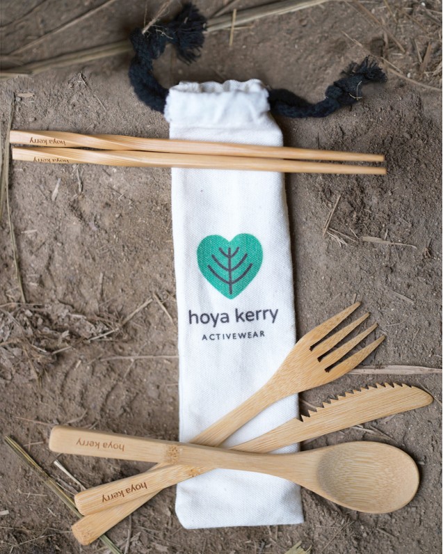 Bamboo cutlery set