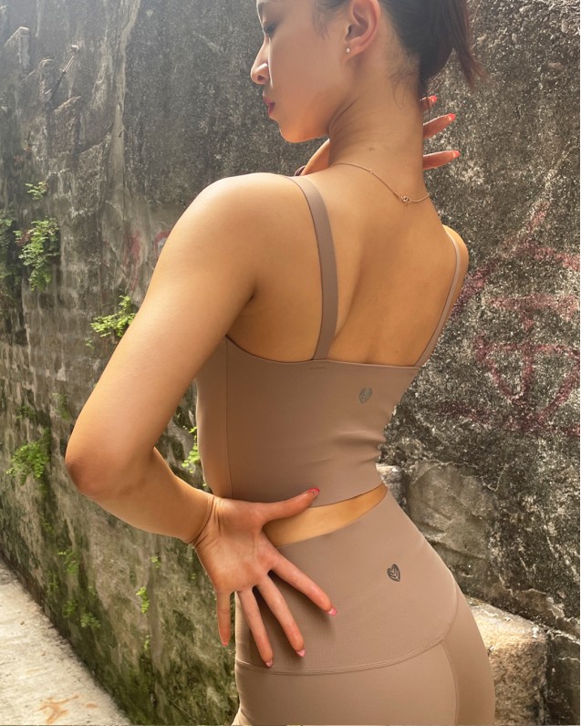Lily lycra padded crop top