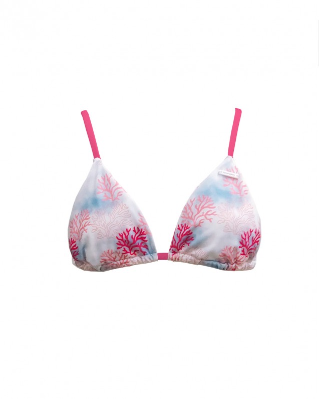 Coral love bikini top
